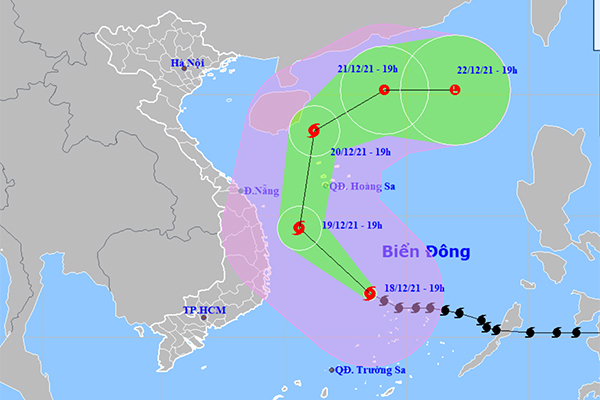 Bão số 9 mạnh thêm một cấp, 2 trạm đo gió ở đảo Song Tử Tây gãy đổ