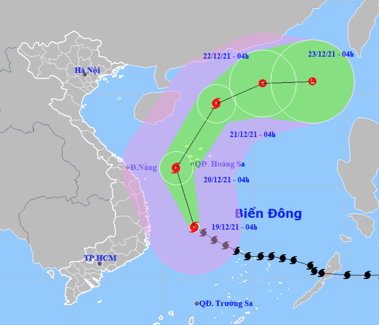Biển Đông hứng bão mạnh nhất lịch sử, hướng vào Bình Định - Khánh Hòa