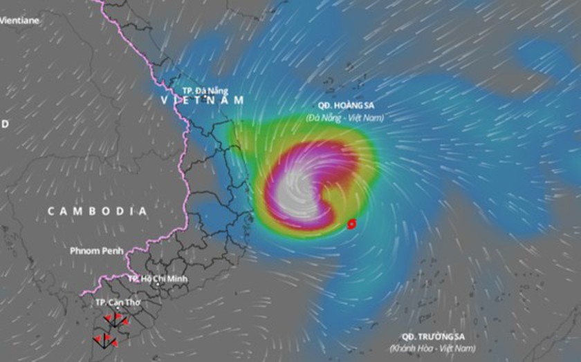 Typhoon Rai gusts up to over level 17, approaching mid-Central coast