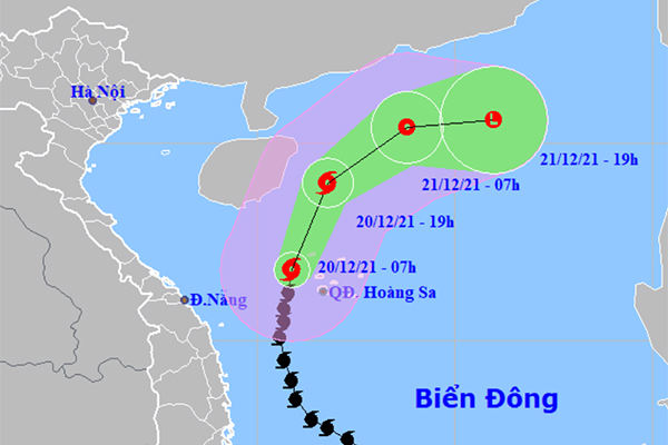 Bão số 9 suy yếu dần, quét qua quần đảo Hoàng Sa