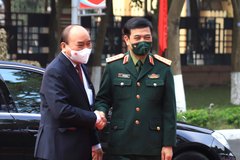 Chủ tịch nước Nguyễn Xuân Phúc dự hội nghị Quân chính toàn quân