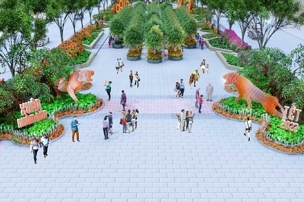 Chơi tết ở Đường hoa Nguyễn Huệ, không bỏ khẩu trang kể cả khi chụp ảnh