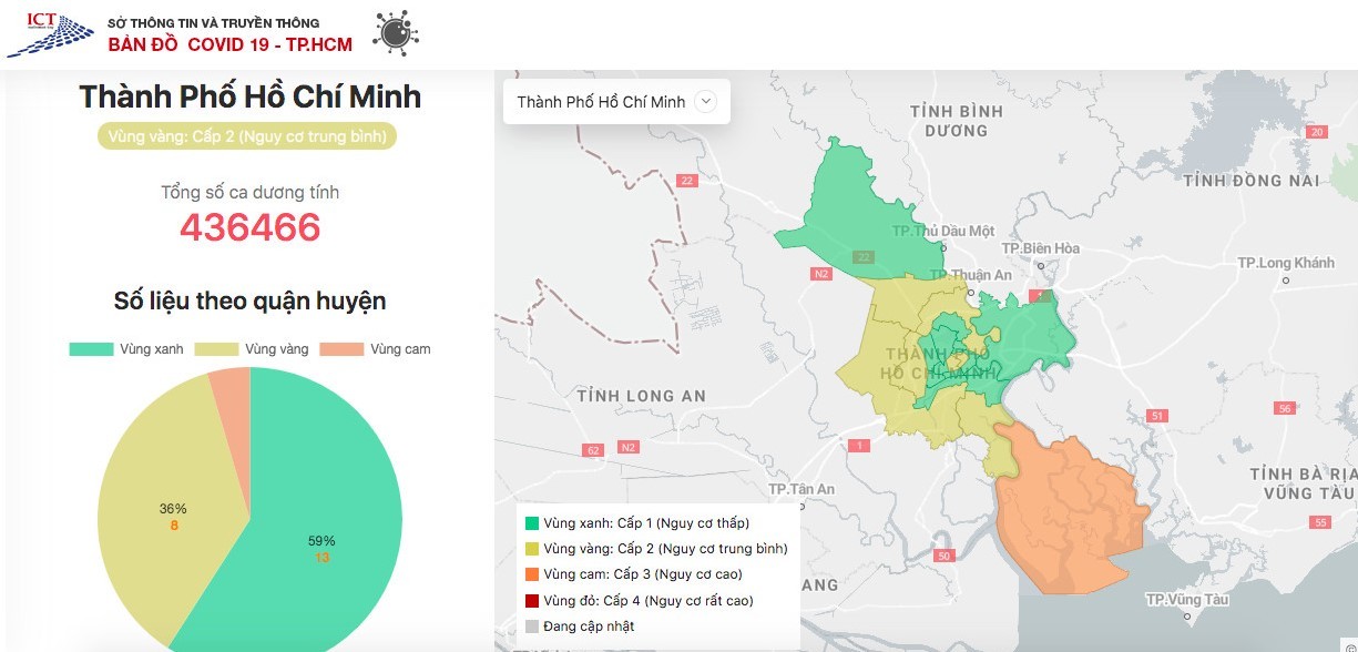 TP.HCM công bố cấp độ dịch, toàn TP là vùng vàng