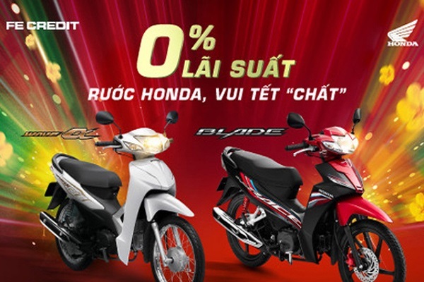 Sắm Honda mới đón Xuân với lãi suất 0%