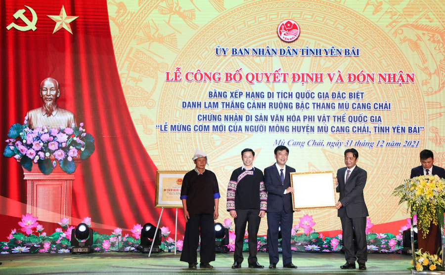 Mù Cang Chải nhận Bằng xếp hạng Di tích Quốc gia đặc biệt Ruộng bậc thang