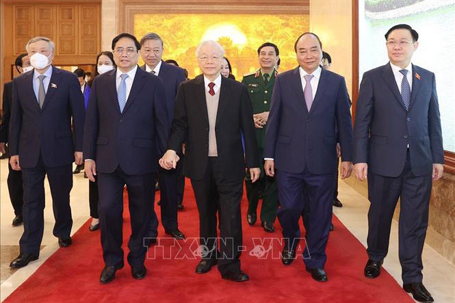 Tổng Bí thư dự hội nghị Chính phủ với các địa phương