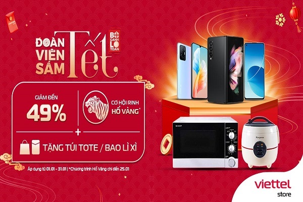 Cơ hội trúng Hổ vàng tại Viettel Store từ nay đến 25/1