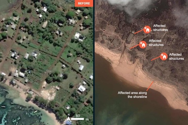 Hình ảnh Tonga ‘một trời một vực’ trước và sau thảm họa núi lửa