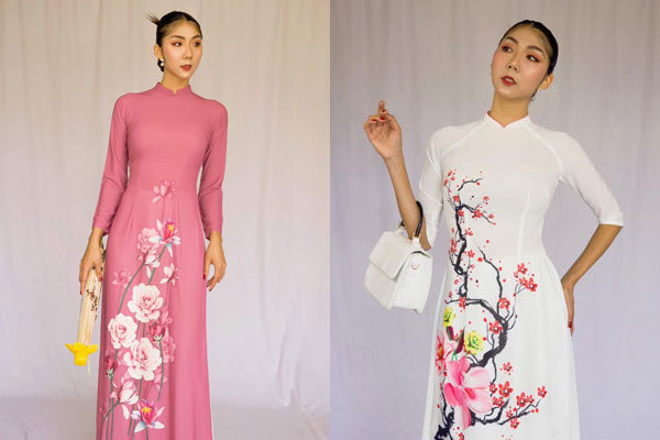 Ngọc Quyên khoe dáng thanh thoát với áo dài đón xuân