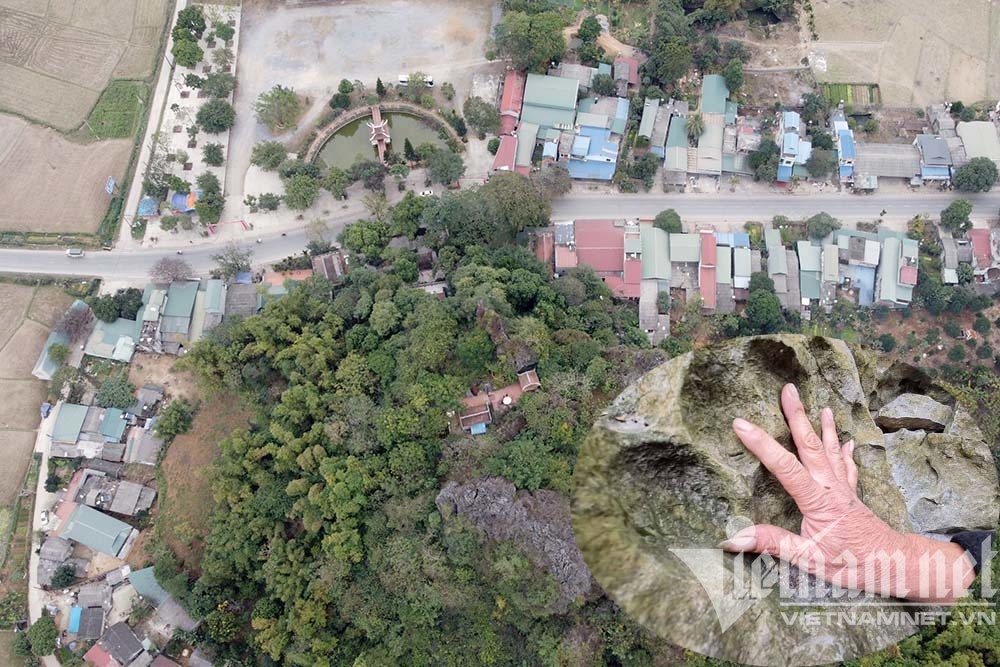 Kỳ bí vết chân hổ in trên vách đá giữa ngôi đền thiêng ở Thái Nguyên