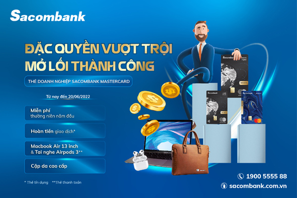 Thẻ doanh nghiệp Sacombank Mastercard tiên phong trên thị trường có gì khác biệt?