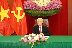 Tổng Bí thư hai nước Việt Nam, Trung Quốc trao đổi Thư chúc mừng năm mới