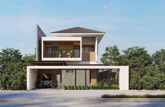 Chiêm ngưỡng mẫu nhà mái Thái 2 tầng đẹp nhất 2022