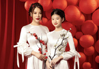 Trương Ngọc Ánh và con gái diện áo dài đôi khoe sắc