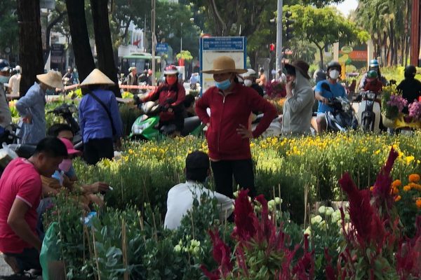 Tất nập mua hoa giảm giá ngày 29 Tết