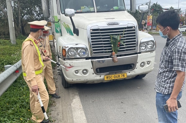 Xe container gây tai nạn ở Quảng Trị bỏ chạy đến Đà Nẵng thì bị bắt
