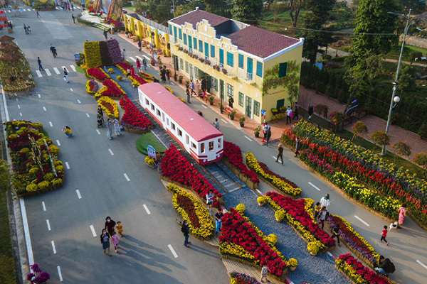 Hơn 7 vạn lượt du khách check-in đường hoa Home Hanoi Xuan 2022