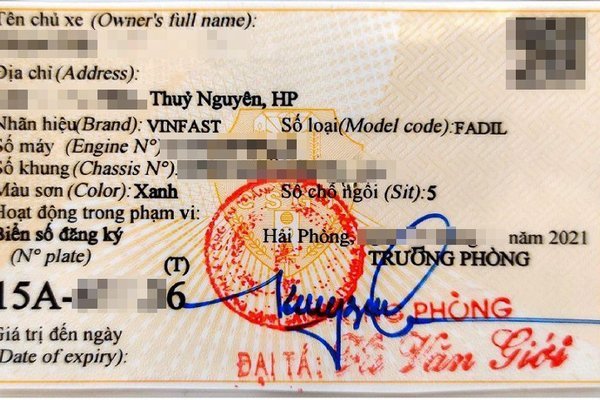 Rà soát lại phần phiên dịch tiếng Anh trên đăng ký ô tô