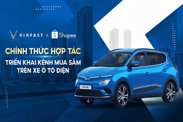 Trải nghiệm ‘lướt’ Shopee trên xe điện VinFast VF e34