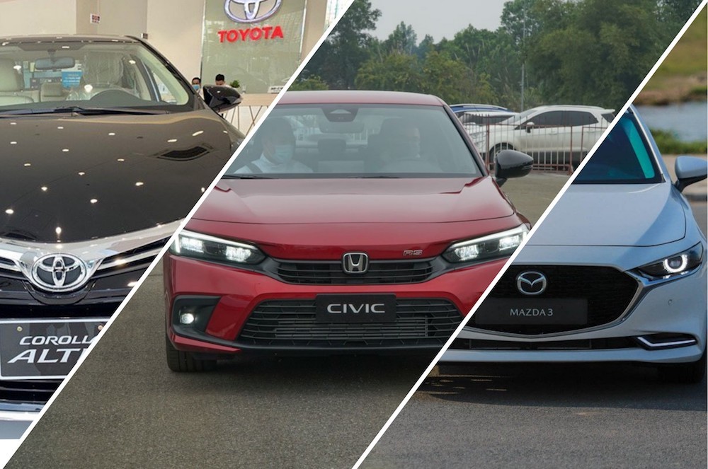 So sánh xe Honda Civic và Toyota Altis 2018