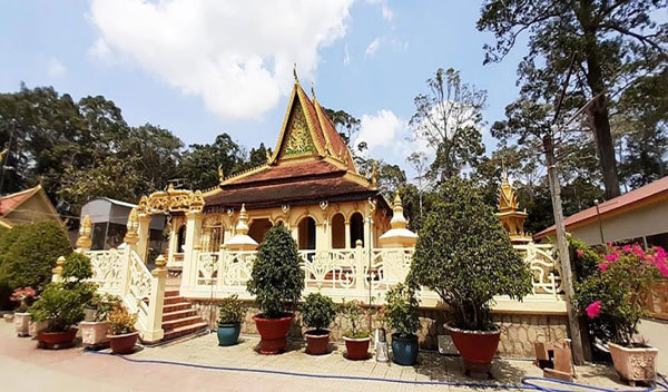 Ancient Khmer-style pagoda in Mekong Delta