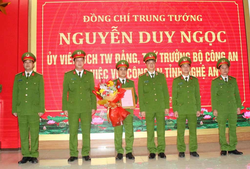 Thứ trưởng Nguyễn Duy Ngọc gửi thư khen Công an tỉnh Nghệ An