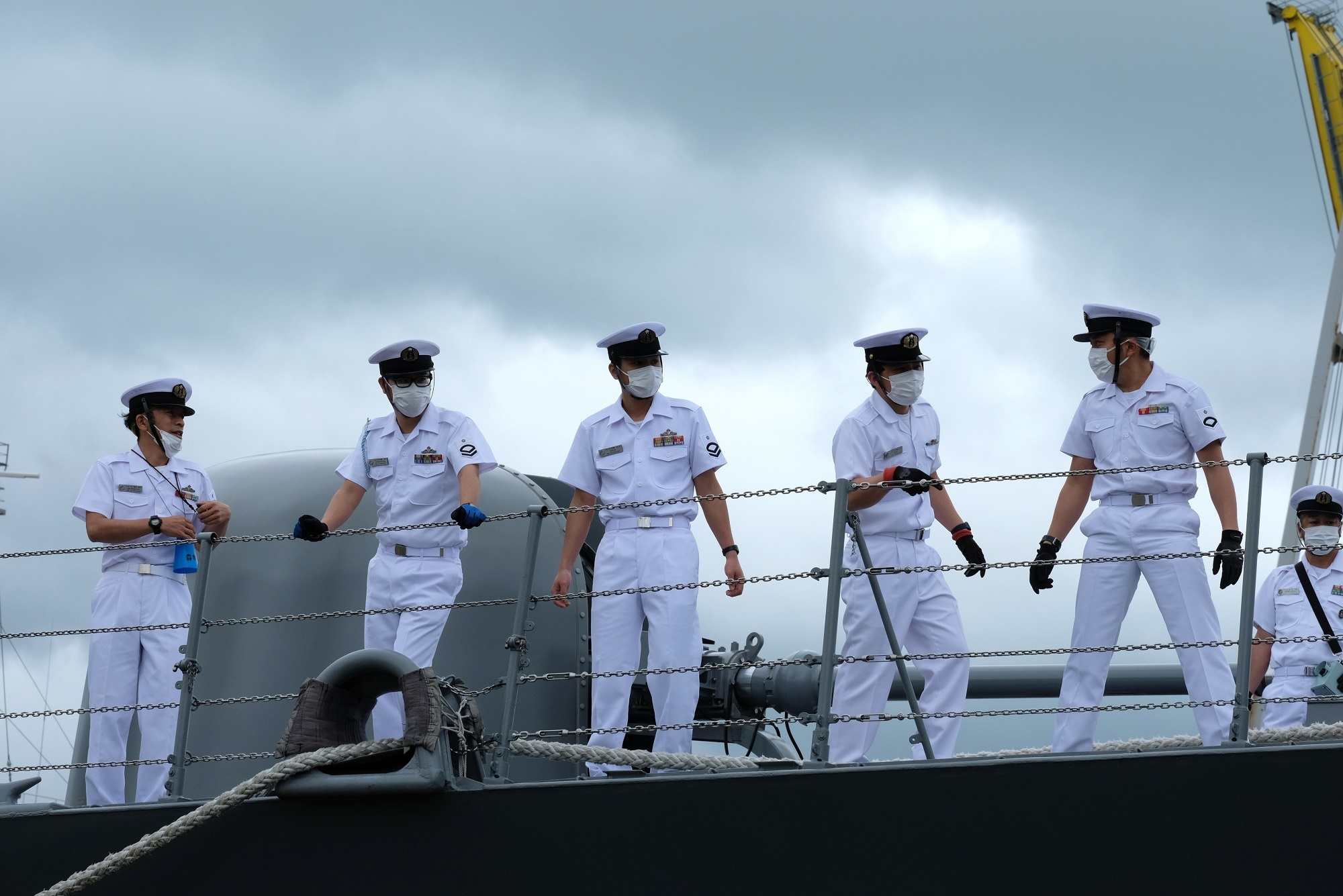 Hình ảnh biên đội tàu huấn luyện Nhật Bản đến Đà Nẵng