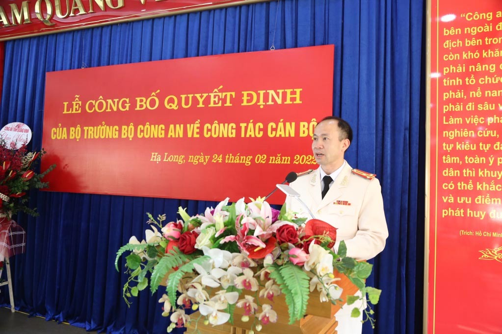 Thượng tá Nguyễn Quang Phương làm Phó Giám đốc Công an Quảng Ninh