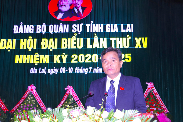 Phát biểu của Bí thư Tỉnh ủy Gia Lai tại Đại hội đại biểu Đảng bộ Quân sự tỉnh lần thứ XV