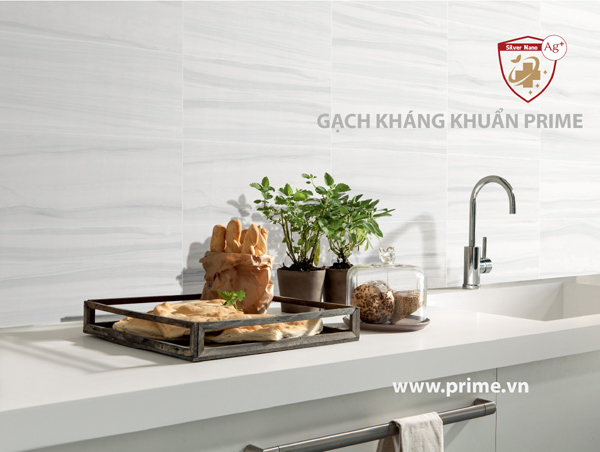 Gạch lát kháng khuẩn cho căn bếp sạch đẹp