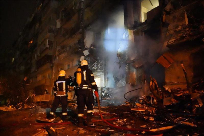 Hình ảnh thủ đô Ukraina bị Nga tấn công