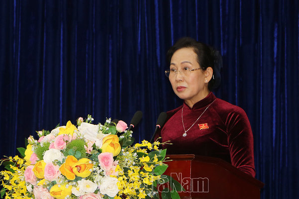 Phát biểu khai mạc Kỳ họp thứ 5, HĐND tỉnh khóa XIX của bà Lê Thị Thủy