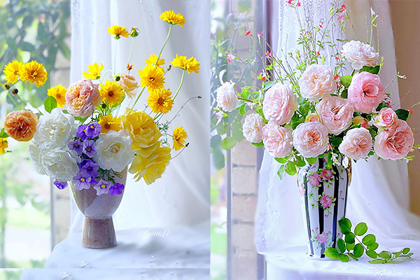 Ở nhà vì Covid, mẹ Việt trổ tài cắm 20 bình hoa đẹp mê mẩn