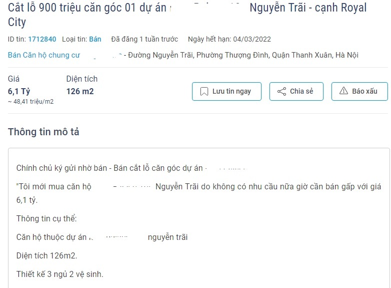 Giữa sốt đất căn hộ rao bán cắt lỗ 900 triệu