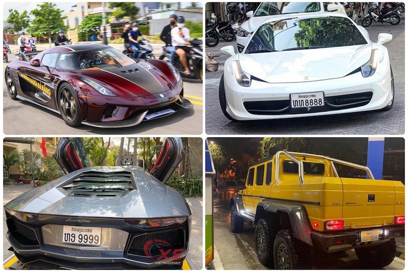 Loạt siêu xe biển Lào, Campuchia lăn bánh trên đất Việt