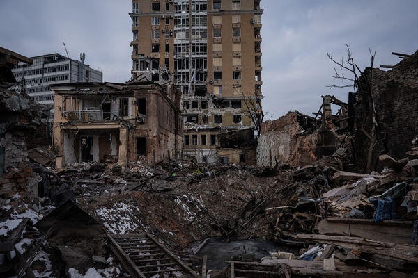 Desolation in Kharkiv after being bombarded 65 times a day