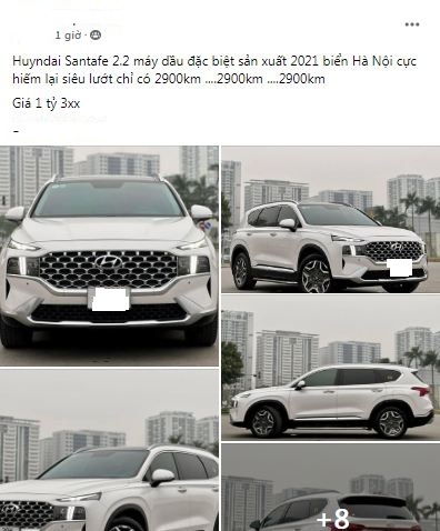 Giá xe Santafe, Tucson chạy lướt cao hơn cả xe mới