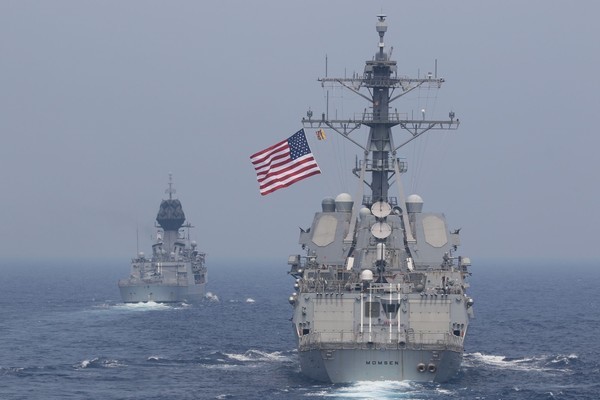 US, Japanese and Australian warships conduct joint drills in the East Sea