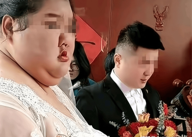 The bride weighing 200kg was talked about, the groom said emotional words