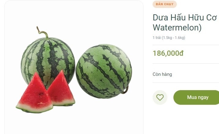 Watermelon costs half a million dong/fruit, super brick crab is surprisingly cheap