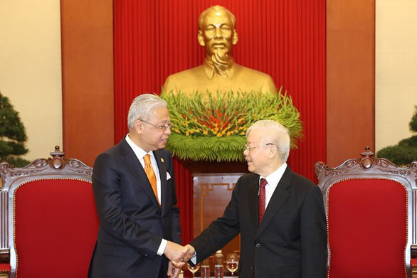 General Secretary, President, Speaker of the National Assembly receives the Prime Minister of Malaysia