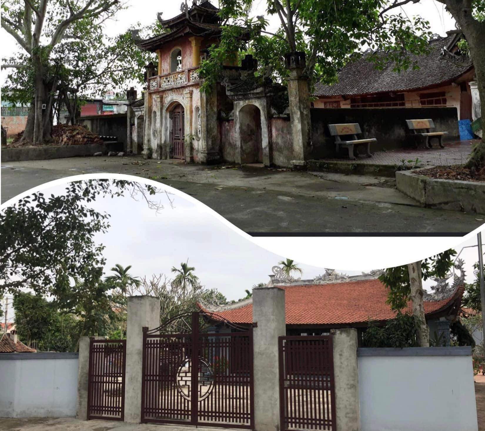 The gate of the national-level relic temple in Hai Duong was demolished and replaced with an iron gate