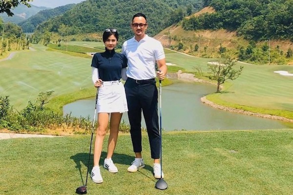 Chồng MC Thu Hoài: 'May mắn khi vợ biết chơi golf'