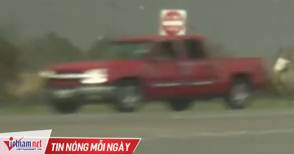 The pickup miraculously escaped in the tornado that swept everything away
