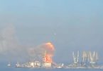 Cháy lớn ở cảng biển đông nam Ukraine, Kiev tuyên bố phá hủy một tàu Nga