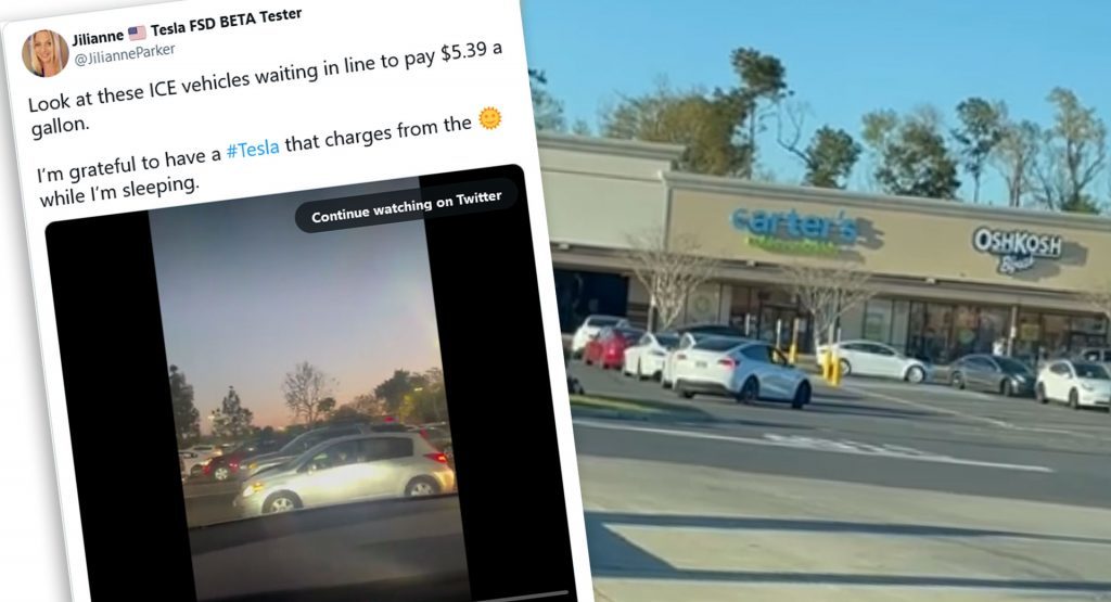 “Fans” of electric cars mock people who ride gas cars because they queue for high fuel prices