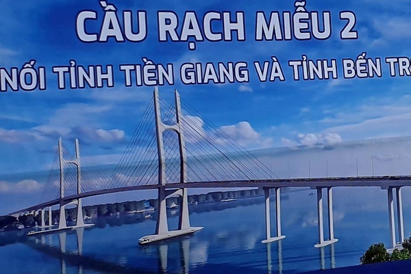 Hơn 5.175 tỷ đồng khởi công cầu Rạch Miễu 2 nối Tiền Giang và Bến Tre