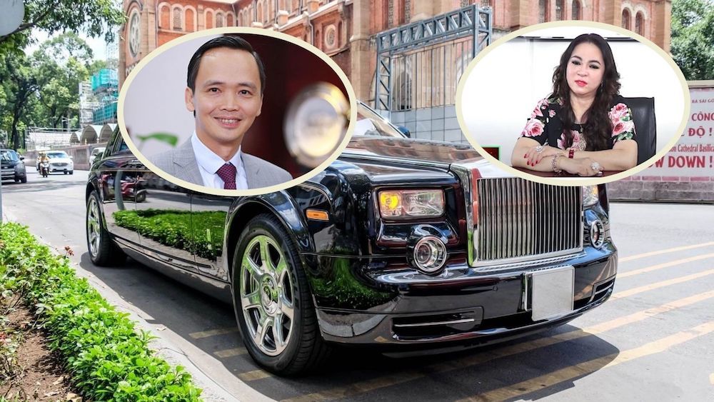 A series of Vietnamese giants who ride super-luxury cars Rolls-Royce have bad luck