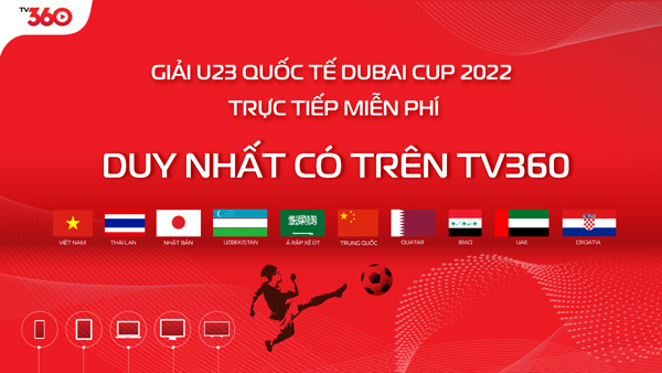 Viettel có bản quyền truyền hình U23 Dubai Cup