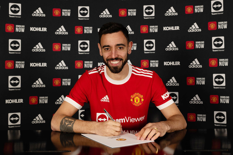 Bruno Fernandes signed 5 years with MU, salary doubled